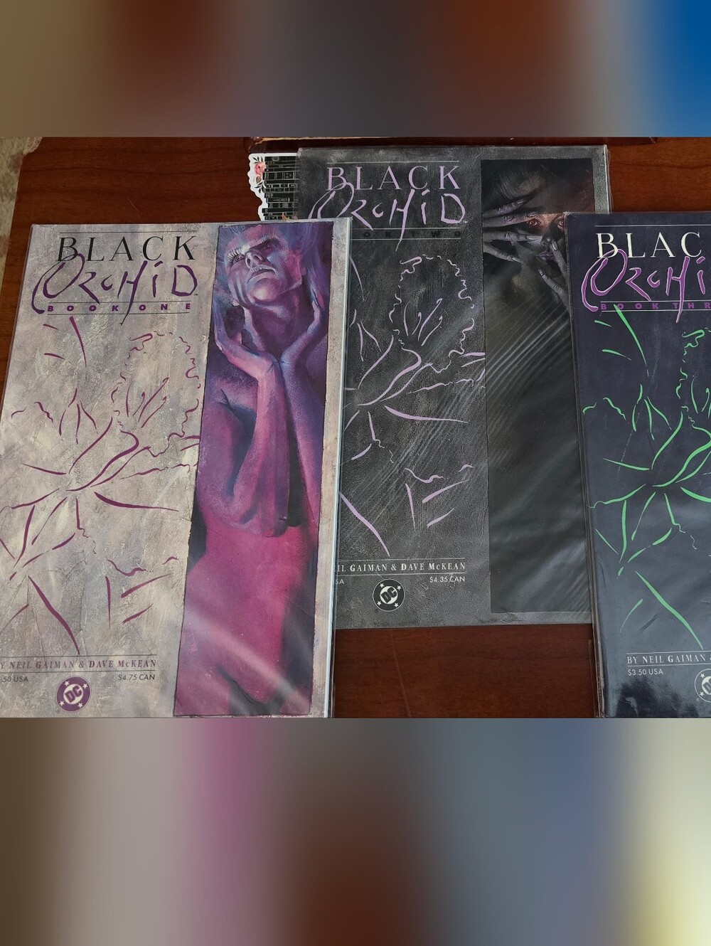 Black Orchid Comic Books by Neil Gaiman & Dave McKean Books 1-3  1988